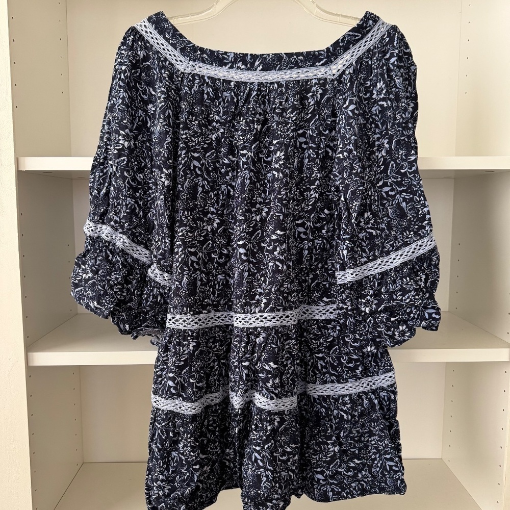 FREE PEOPLE Blue Talk About It Tunic - Picture 6 of 7